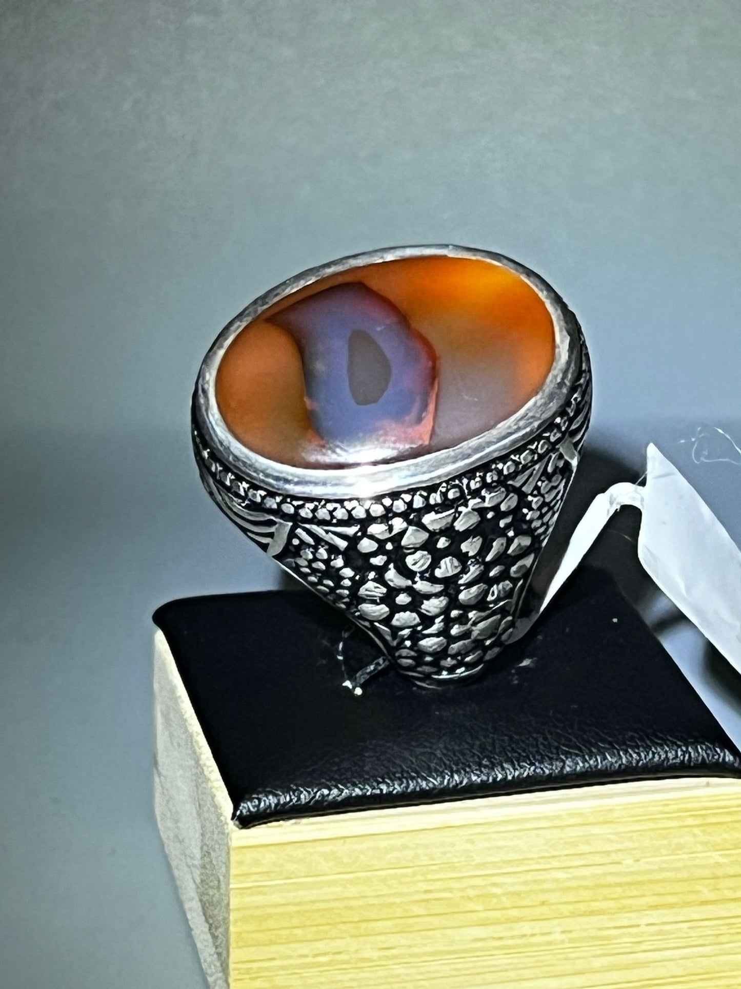 Aref Handmade Ring with Yemeni Agate Stone